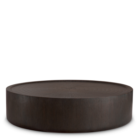 LIVING - Masa de cafea Chambord L cu finisaj maro inchis |Ø 120 | H. 30 cm 