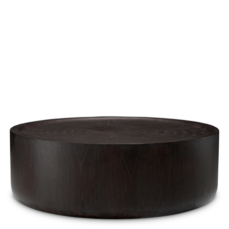 LIVING - Masa de cafea Chambord S cu finisaj maro inchis |Ø 90 | H. 30 cm 