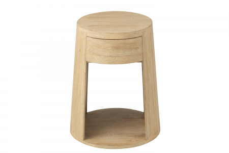Masa laterala / noptiera Drawn cu sertar, Lemn de Mango/Mdf Natur [4]