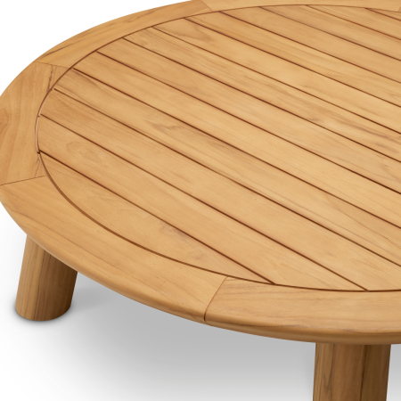 Masa de cafea pentru exterior Weston, lemn de tec natural |Ø 110 | H. 40 cm  [3]