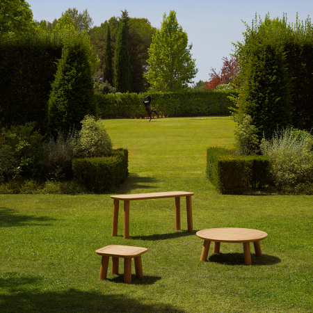 Masa de cafea pentru exterior Weston, lemn de tec natural |Ø 110 | H. 40 cm  [1]