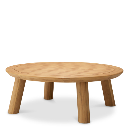 TERASA SI GRADINA - Masa de cafea pentru exterior Weston, lemn de tec natural |Ø 110 | H. 40 cm 