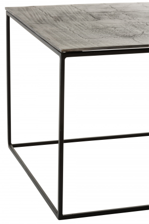 Masa de cafea Rectangular, Aluminiu, Negru/Verde, 110x49x40 cm [3]