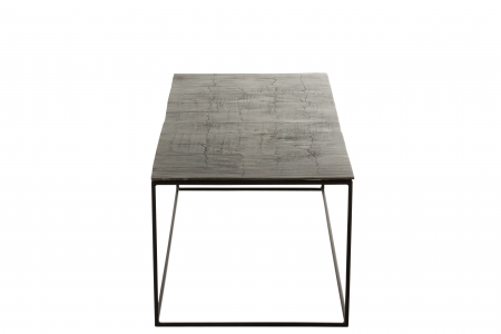 Masa de cafea Rectangular, Aluminiu, Negru/Verde, 110x49x40 cm [2]