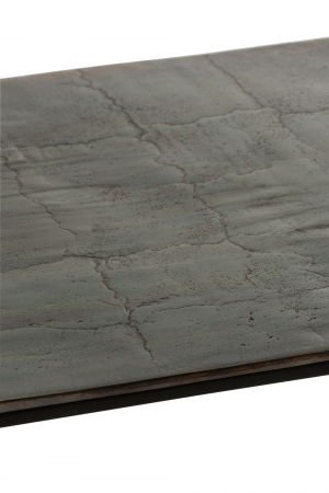 Masa de cafea Rectangular, Aluminiu, Negru/Verde, 110x49x40 cm [5]