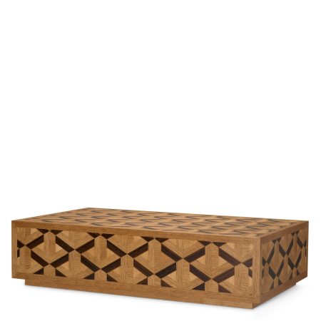 LIVING - Masa de cafea Rubicon furnir de stejar |L. 140 | W. 80 | H. 35 cm 