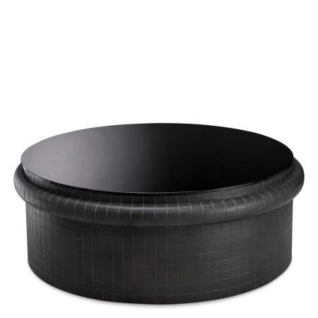 LIVING - Masa de cafea Tortugo cu finisaj negru |Ø 110 | H. 40 cm 