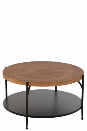 Masa de cafea Voni, Mdf/Fier Negru/Natur [1]
