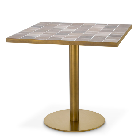 Masa de dining Colton cu finisaj alama antica |L. 80 | W. 80 | H. 75.5 cm  [1]