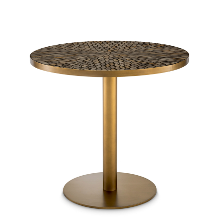 Mese dining - Masa de dining Declan cu finisaj alama antica |Ø 79.5 | H. 75.5 cm 