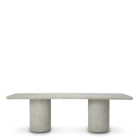 Masa de dining in aer liber Cloverdale, textura de piatra gri |L. 239 | W. 100 | H. 76.5 cm  [2]