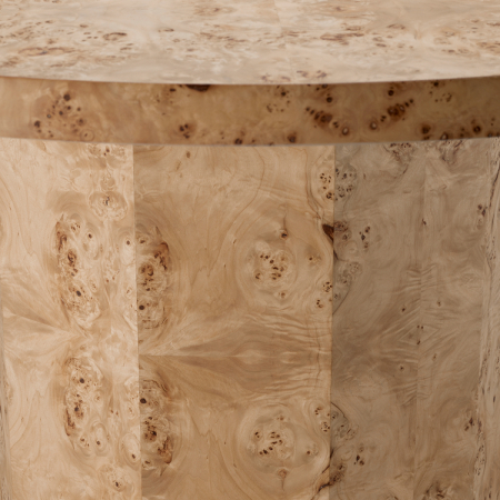 Masa de dining Kingsgrove maro deschis, furnir din lemn masiv |Ø 150 | H. 75.5 cm [4]