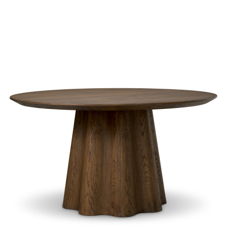 Masa de dining Papyrus furnir stejar maro inchis |Ø 140 | H. 76 cm [1]