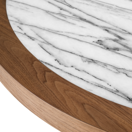 Masa de dining Presedio furnir de nuc, marmura biano liliac |Ø 120 | H. 76 cm  [2]