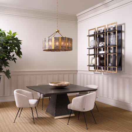 Masa de dining Rexton furnir stejar abanos |L. 150 | W. 150 | H. 76 cm  [1]