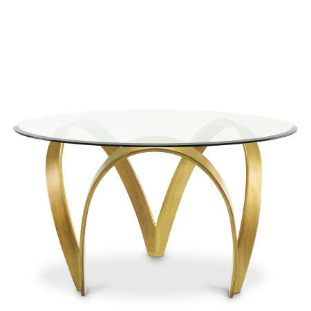 Masa de dining Soquel cu finisaj vintage din alama |Ø 130 | H. 76 cm  [2]
