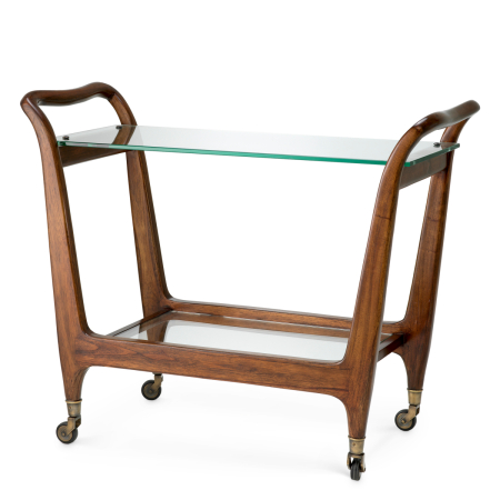 Mese de servire cu roti - Masa de servire cu roti Julianne clasic maro |L. 96 | W. 45 | H. 78 cm 