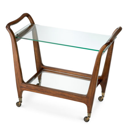 Masa de servire cu roti Julianne clasic maro |L. 96 | W. 45 | H. 78 cm  [1]