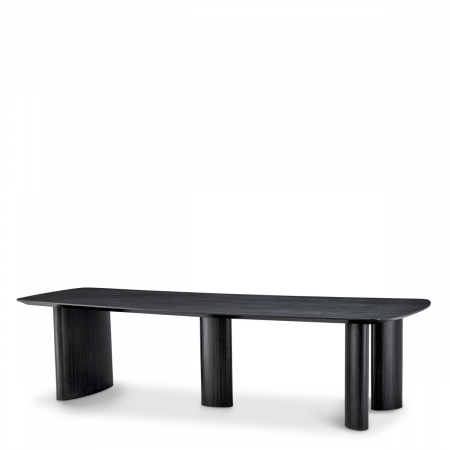 Masă dining, Bergman L, furnir din stejar, gri cărbune, Dims: L. 300 | W. 120 | H. 76.5  (CM) [6]