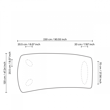 Masă dining, Bergman S, furnir din stejar, natur, Dims: L. 230 | W. 120 | H. 76.5  (CM) [8]