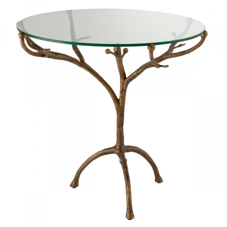 Masă dining, Christophe vintage finisaj alama, Dims: Ø 79.5 | H. 75  (CM) [2]