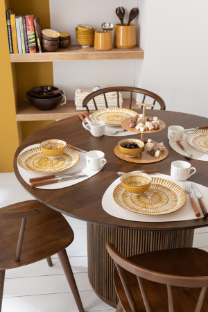 Masa dining, Lemn, Maro, 120x120x76 [4]