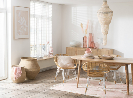 SALE % - Masa dining, Lemn, Natural, 200.05x101x85