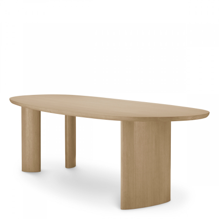 Masă dining, Lindner, furnir din stejar, natur, Dims: L. 259.5 | W. 109.5 | H. 77  (CM) [3]