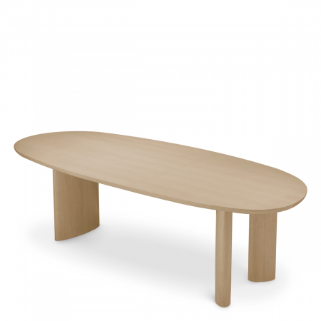 Masă dining, Lindner, furnir din stejar, natur, Dims: L. 259.5 | W. 109.5 | H. 77  (CM) [1]