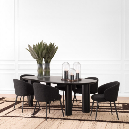 Masă dining, Mogador S furnir negru, Dims: L. 244 | W. 109.5 | H. 77  (CM) [1]