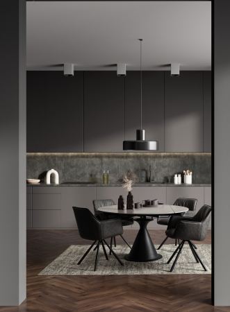 DINING - Masa extensibila, Jonni Negru 85-135