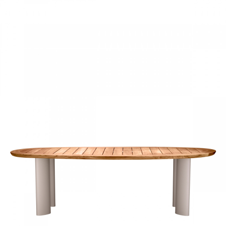 Masă exterior Free Form din tec natur, Dims: L. 258.5 | W. 110 | H. 76  (CM) [2]