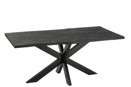 SALE % - Masa Gerard, Lemn, Negru, 180x90x76 cm