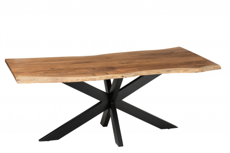 Mese dining - Masa Gerard, Lemn, Negru, 200x90x76 cm