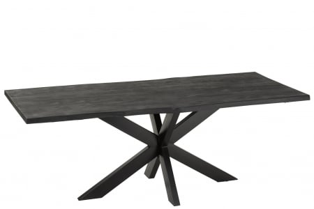SALE % - Masa Gerard, Lemn, Negru, 200x90x76 cm
