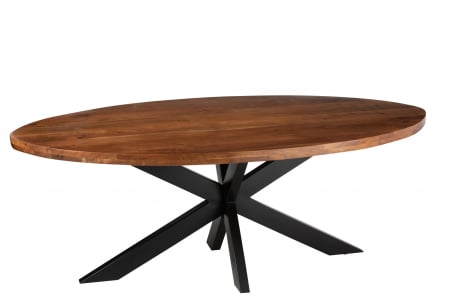 SALE % - Masa Gerard Round, Lemn, Maro, 210x110x76 cm
