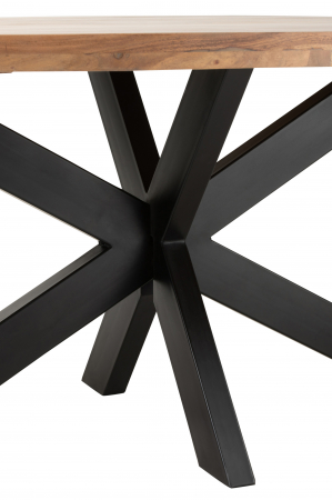 Masa Gerard Round, Lemn, Negru, 210x110x76 cm [3]