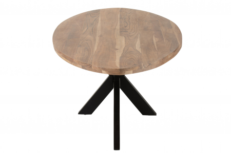 Masa Gerard Round, Lemn, Negru, 210x110x76 cm [2]