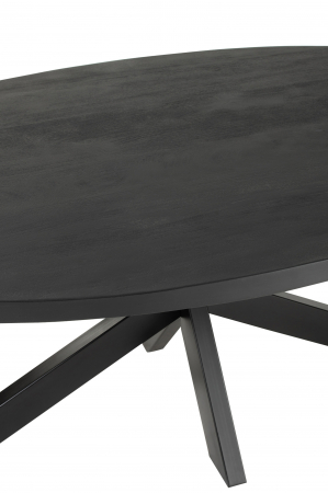 Masa Gerard Round, Lemn, Negru, 210x110x76 cm [4]