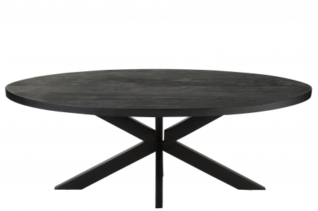 Masa Gerard Round, Lemn, Negru, 210x110x76 cm [1]