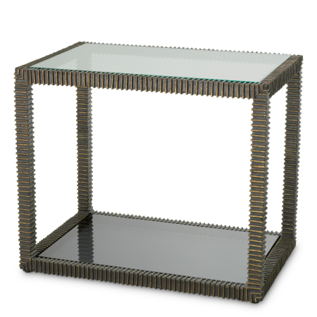 LIVING - Masa laterala Bethesda cu finisaj bronz |L. 40 | W. 60 | H. 50.5 cm 