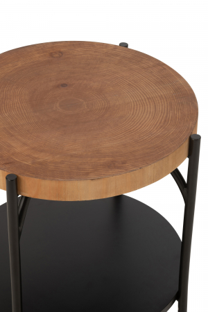 Masa Laterala Bio, Mdf/Fier Negru/Natur [3]