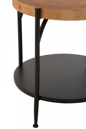 Masa Laterala Bio, Mdf/Fier Negru/Natur [2]