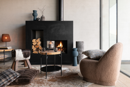 Masa Laterala Bio, Mdf/Fier Negru/Natur [5]