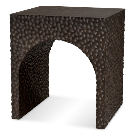 LIVING - Masa laterala Caldera furnir de stejar abanos |L. 50 | W. 45 | H. 56 cm 