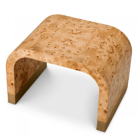 Masă laterală, Quinton, furnir din burl, maro deschis, Dimensiuni: L. 70 | W. 50 | H. 40   [4]