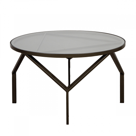 Masute - Masă laterală, rotundă, Metal, antracit, PU 1, H 39 cm, D 69 cm
