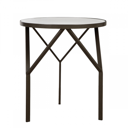 Masute - Masă laterală, rotundă, Metal, antracit, PU 1, H 49 cm, D 44 cm