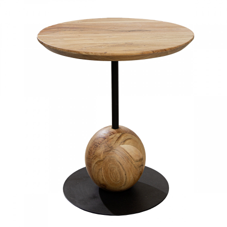 LIVING - Masă laterală, rotundă, Metal, culori naturale, PU 1, H 45 cm, D 41 cm