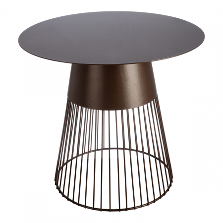 Masă laterală, rotundă, Metal, maro închis, PU 1, H 45 cm, D 50 cm [1]